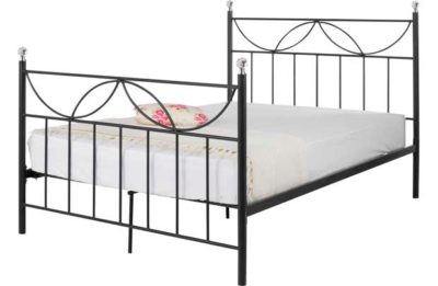 HOME Crystal Kingsize Bed Frame - Black
